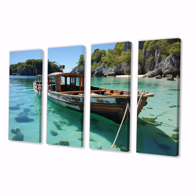 Ensemble d'art mural Kradi S Coastal Cradle Tranquil Waters II - Coastal Beach, H 28 po x l 48 po