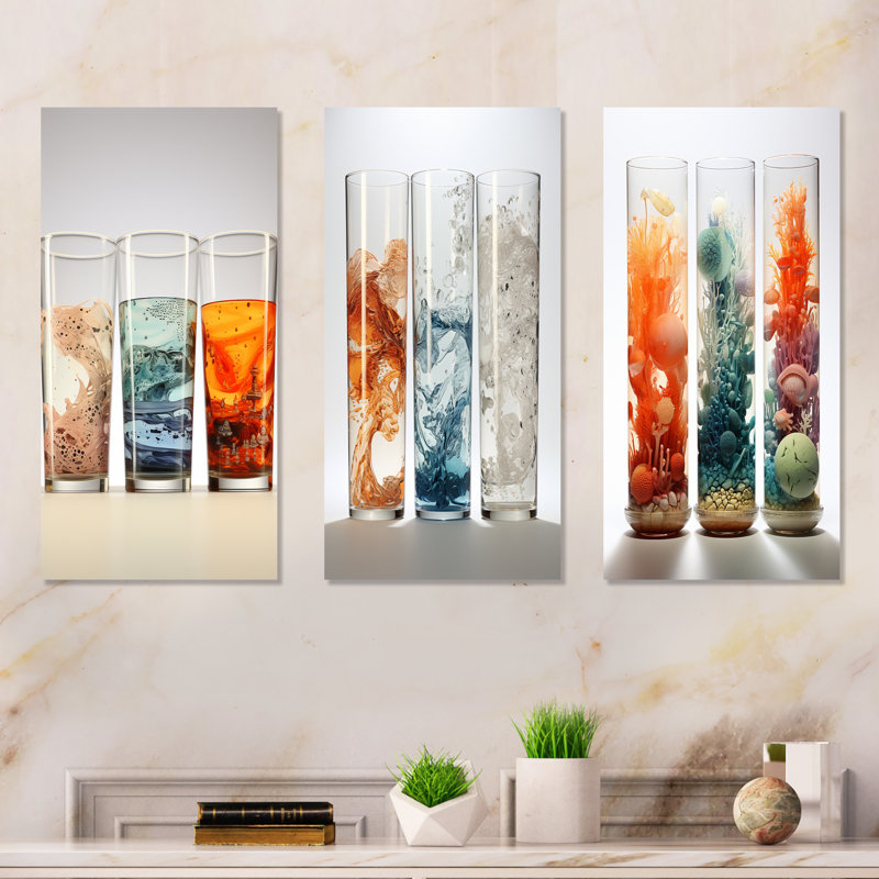 «Beaker Biographie», ensemble de 4 reproductions d'art sur toile, Toile tendue, H 40 po x l 60 po