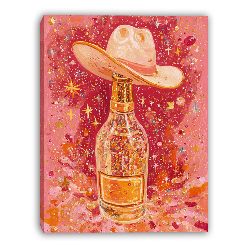 «Rose Pop», art mural sur toile tendue, H 48 po x l 36 po x P 1,5 po