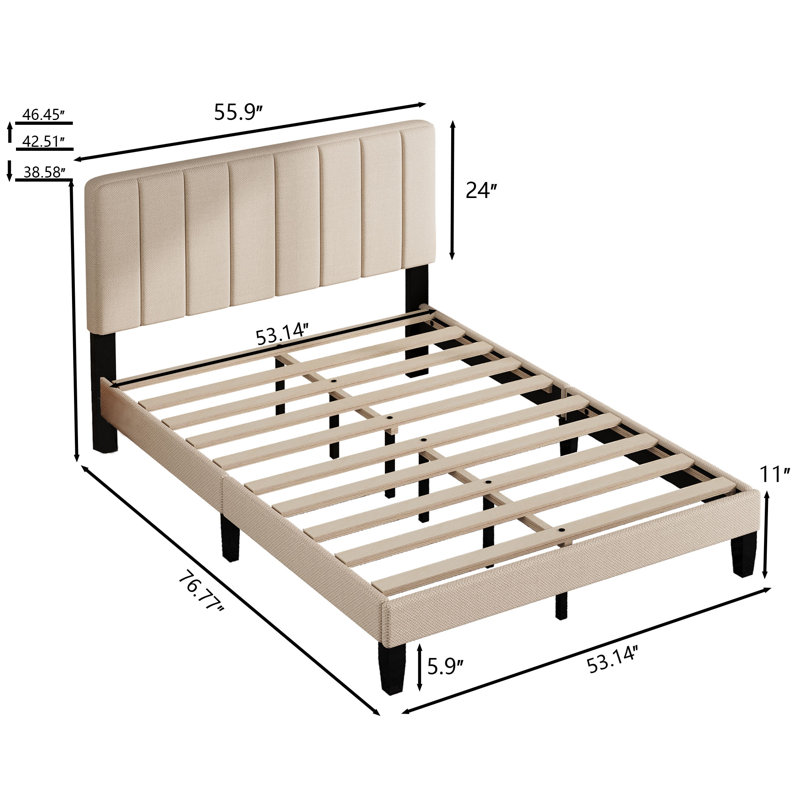 Upholstered Panel Bed