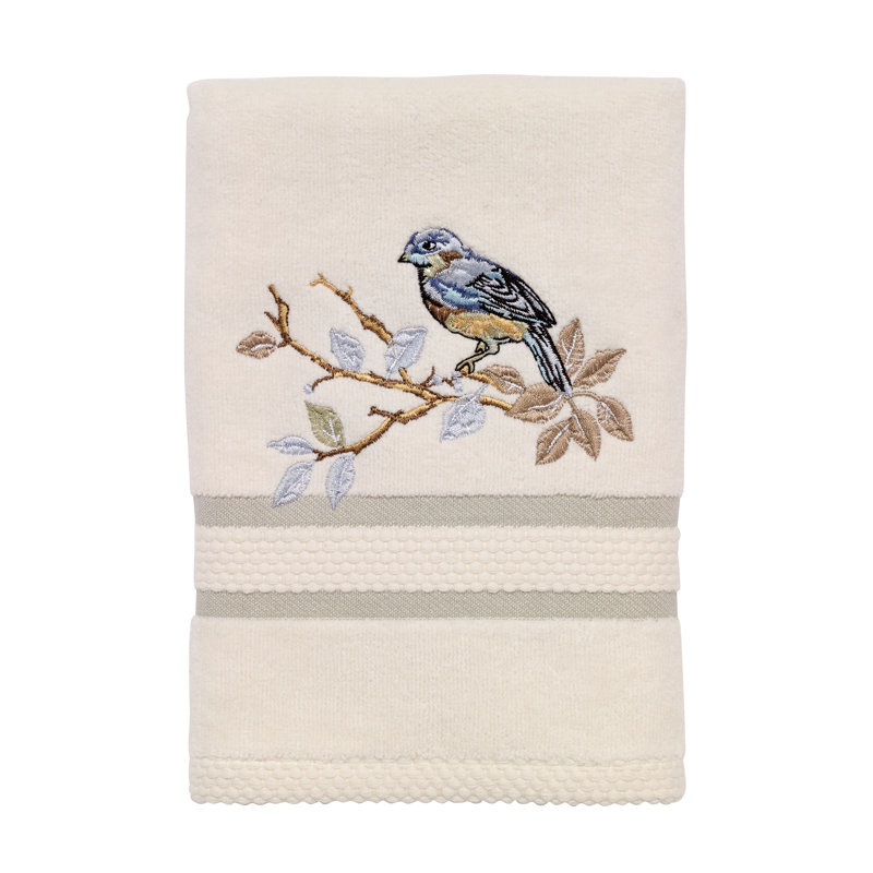 Hogu Embroidered Waffle Weave Cotton Hand Towel