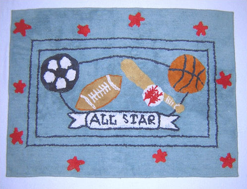 Tapis bleu Nursery