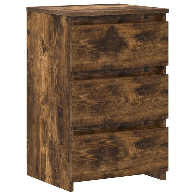 Cowlic Bed Cabinet 40x35x62.5 cm Engineered Wood, Brown, 2