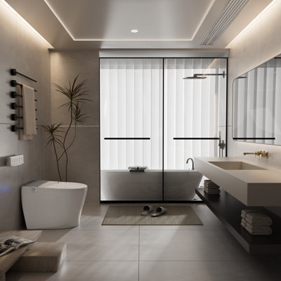 BRAVAT® One Piece Smart Toilet with Bidet, Elongated, 120V Outlet Required, 12" Rough-In, Auto Open/Close & Powerful Auto Flush, SIAA-Certified Seat Material, Self Cleaning Nozzle, Heated Seat, Warm Water & Air Dryer, Pre-Wetting Bowl and Deodorization