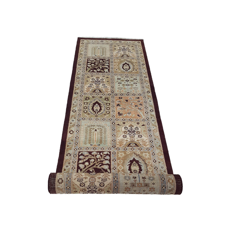 Daugherty Hand Knotted 3x9 Brown Runner