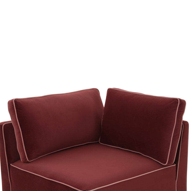Chaise de coin Clairah Berry Red