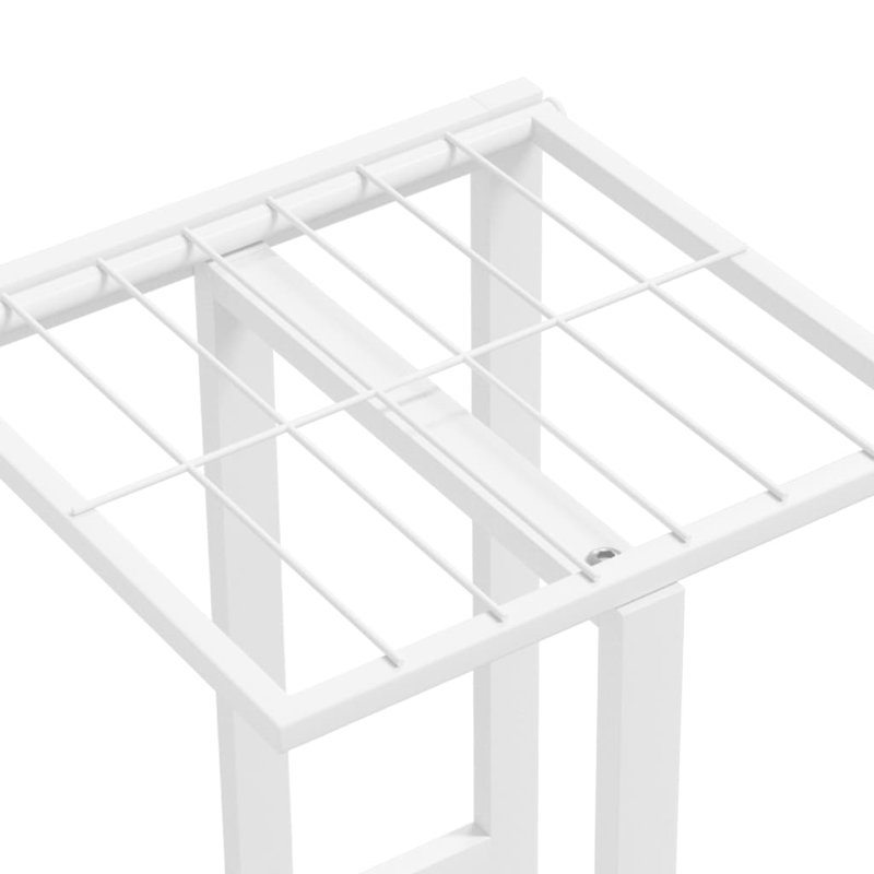 Présentoir à fleurs sur 4 niveaux avec support en métal 29,9 "/ 38,6", Blanc
