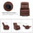 Elimelec Genuine Leather Manual Swivel Recliner-1899410563