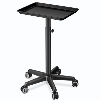 Utility Cart with Wheels Rolling Cart  Salon Tray Height Adjustable