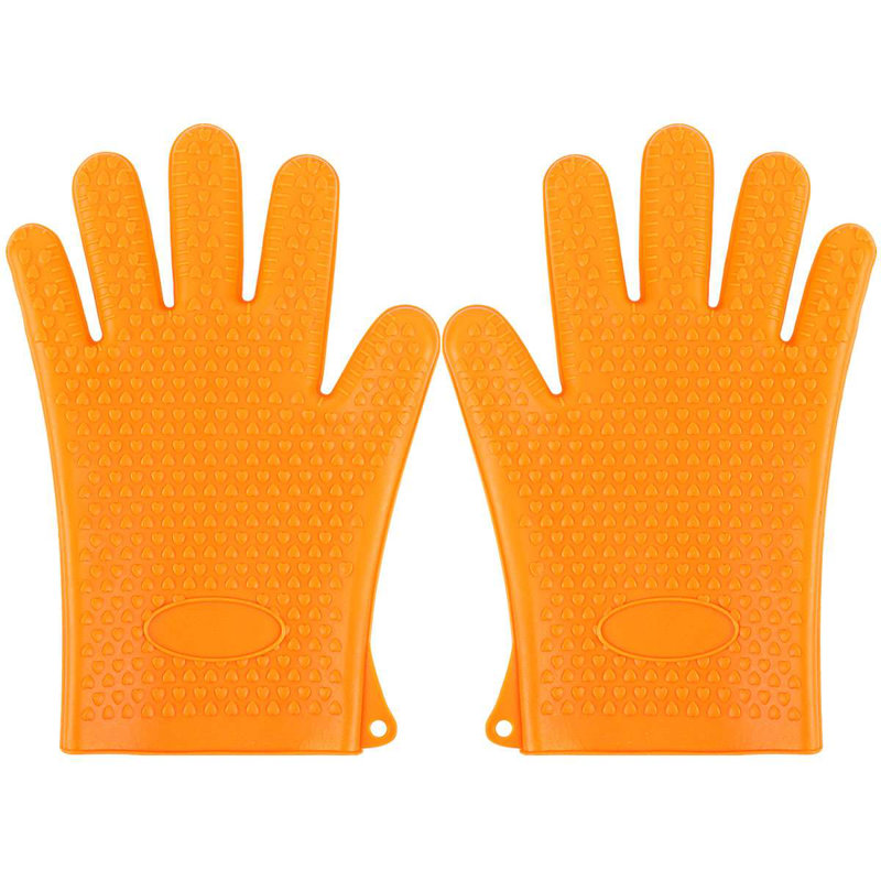 Gustave Silicone Oven Glove Set, Orange