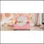 Mignon lit de jour simple tapissier en similicuir avec tête de lit capitonnée pour enfants