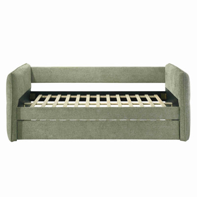 Luxueux lit de jour moderne gigogne escamotable capitonné 1 pièce