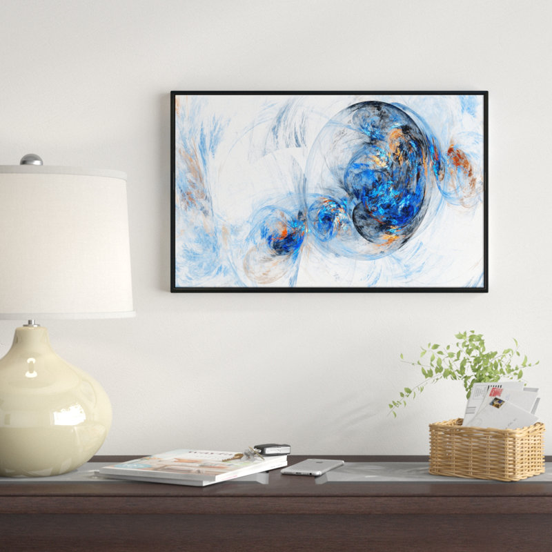 « color fumée blue blue », reproduction d’impression sur toile tendue encadrée, H 30 po x l 40 po x P 1,5 po