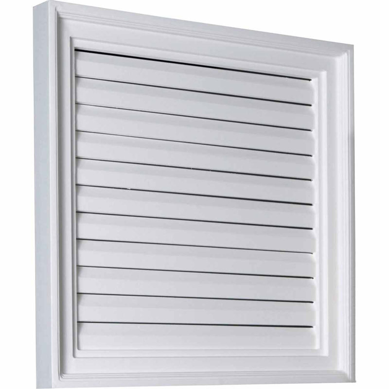 Grille d'aération Urethane Gable, L 24 po x H 24 po, Fonctionnel