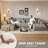 134" U-Shaped Convertible Sofa with Chaise Lounge & Ottoman, Modern Sofa Modular Sectional Cloud Couch, 6-Seat Deep Seat Sofa with 7 Pillows Boneless Sofa Couch for Livingroom Bedroom Apartment,Compression Sofa in a box ,No Assembly Required-1683144061