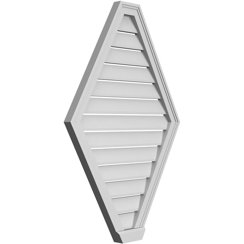 Évent horizontal fonctionnel à pignon en uréthane à surface horizontale Signature, H 40 po x l 28 po x P 2 po