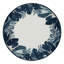 Soft Plush Undercliff Tropical Floral Area Rug in Grey – Navy Binding-369929620