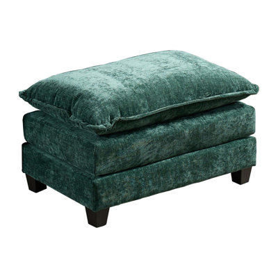 Cloud Sofa Ottoman, Modern Sectional Couch For Living Room And Bedroom, Comfy Double Layer Upholstered Seat Cushion, Breathable Chenille Fabric