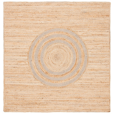 Robs Natural Fiber Hand Woven Jute Solid Color Rug