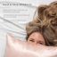 Taie d'oreiller luxueuse 100% soie de couleur mûre avec fermeture à glissière - 19 pièces-115959674-115959677