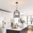 Four-Light Metal Birdcage-Style Pendant Lamp