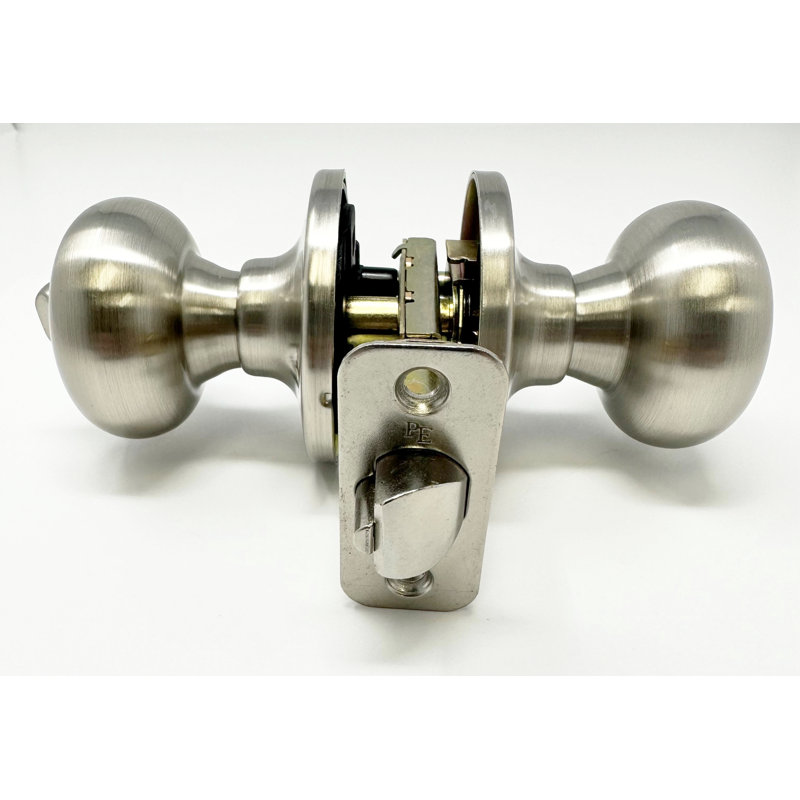 Salem 2.5'' Diameter Keyed (Entry) Round Knob, Satin Nickel