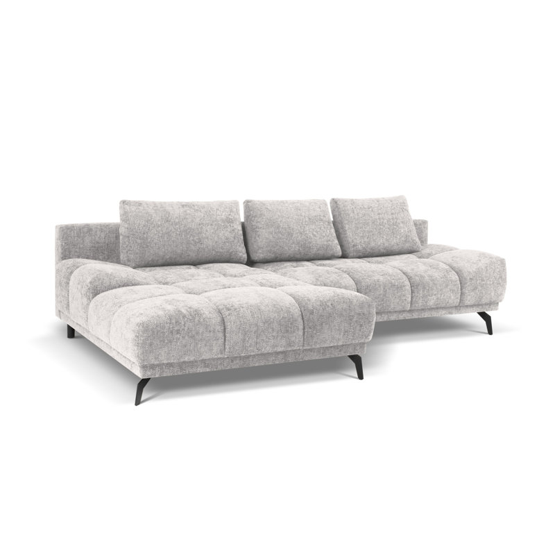Cuthrell 5 Seater Sofa Bed, Left Hand Facing, Silver Melange