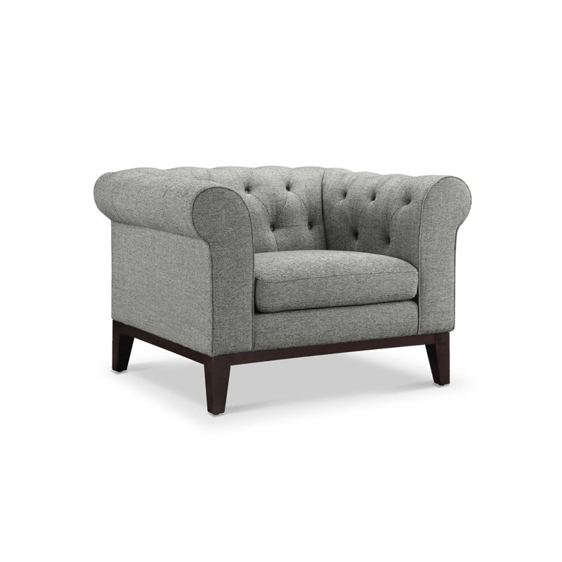 Chaise et demi capitonnée en polyester l 44,5 po Aubrianna