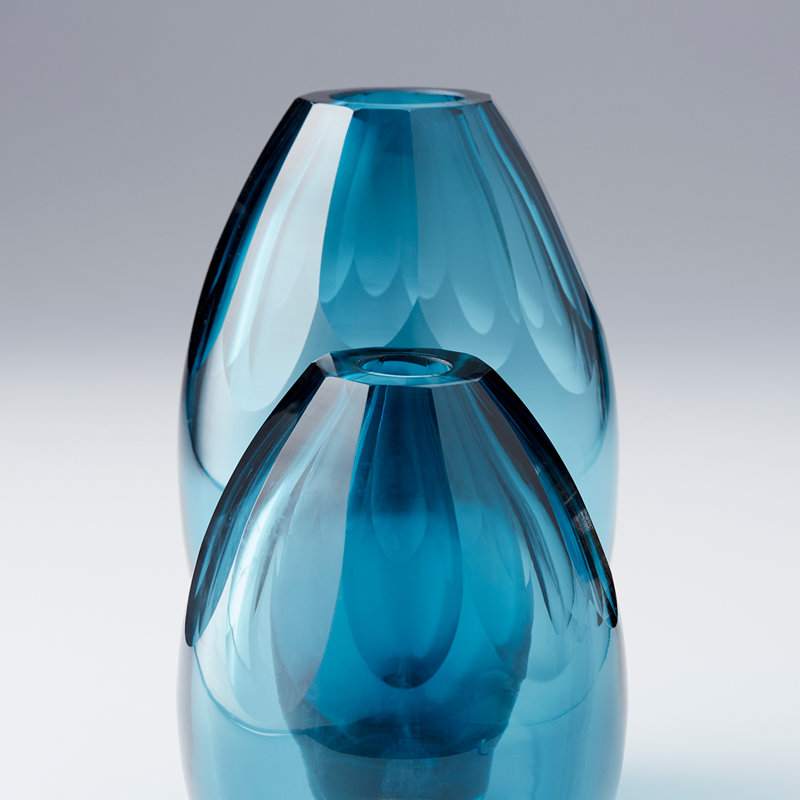 Cressida Glass Table Vase, 8.5" H x 6.5" W x 6.5" D