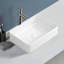Description du lavabo de salle de bain rectangulaire en céramique blanche Topcraft 19,69 "Topcraft