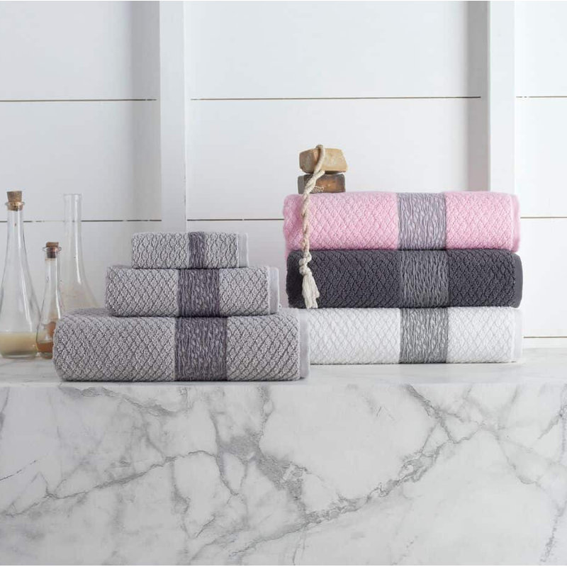 Turkish Cotton Midweight Hand Towel, Anthracite