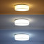 Plafonnier encastré 4 lumières 17,71 po de couleur blanc crème