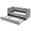Canapé-lit convertible 3 en 1 avec couchette simple et poches de rangement sur le côté, idéal pour les espaces multiples et les espaces restreints-133238169