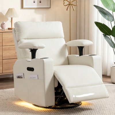 Rocking Chair Nursery With Adjustable Armrests&Headrest,Power Glider Recliner Nursing Chairs For Breastfeeding