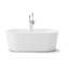 Baignoire de trempage autoportante en acrylique avec drain central, ensemble de drain et trop-plein 67 po x 32 po Condris Sigma