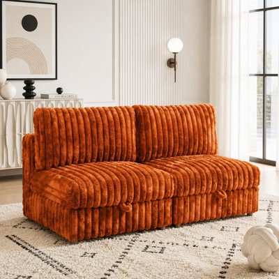 Upholstered 57.48 " Fabric Sofa