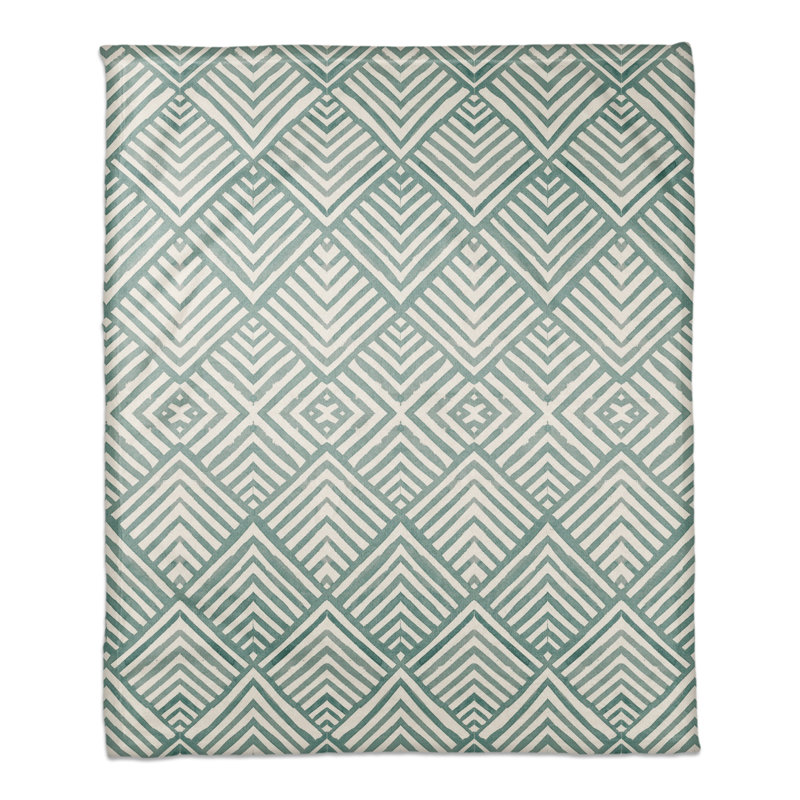 Hand Woven Throw Blanket, Blue