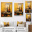 Art mural jaune, poterie élégante jaune-2120772428-2087499411