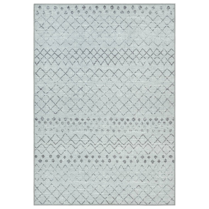 GLN Rugs Contemporary Collection - Machine Washable Modern Area Rug, Contemporary Washable Rug, Non Slip Area Rug, Abstract Living Room Rug, Bedroom Rug, Bathroom Rug (Gray Rug)
