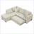 L-shaped Sectional Pull Out Sofa Bed Sleeper Sofa with Two USB Ports, Two Power Sockets and a Movable Storage Ottoman-190385852