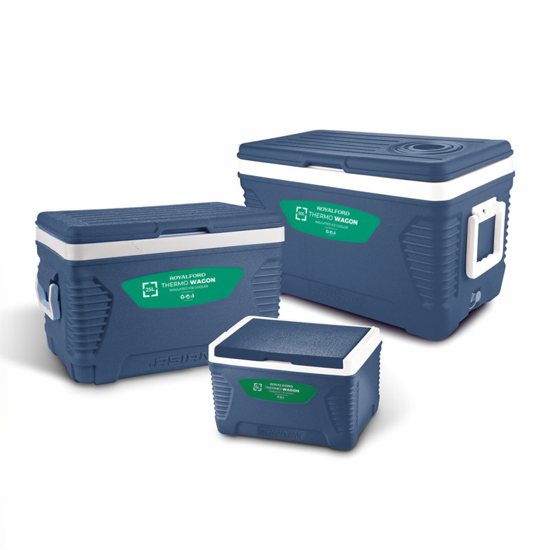 ROYALFORD Insulated Cooler Box Set 5L 25L 50L | Portable Ice Box with Handle | Heavy Duty Cool Box for Camping Picnic Beach Travel Outdoor| BPA Free Cooling Up to 24 Hours | Set of 3