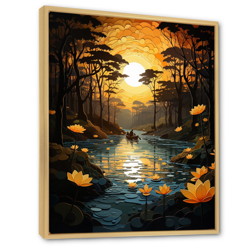 «Forest Shades Of Serenity II - Landscape & Nature», reproduction d'art sur toile, H 40 po x l 30 po x P 1,5 po