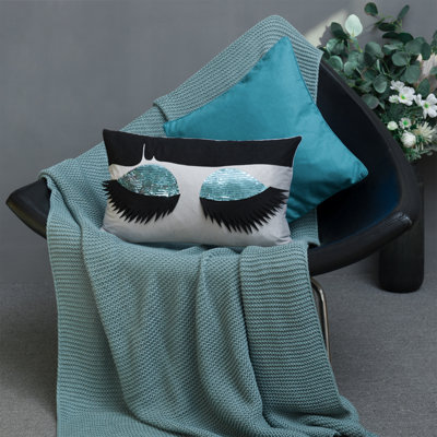  Housse de coussin rectangulaire en polyester / mélange de polyester