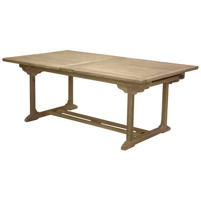 Baek Rectangular Wood Metal Outdoor Dining Table , 195cm cm W 110cm cm D