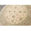 Tapis rond traditionnel en laine et soie ivoire noué à la main 6 K 6 po 6 pi 6 po x 6 pi 6 po Tabriz