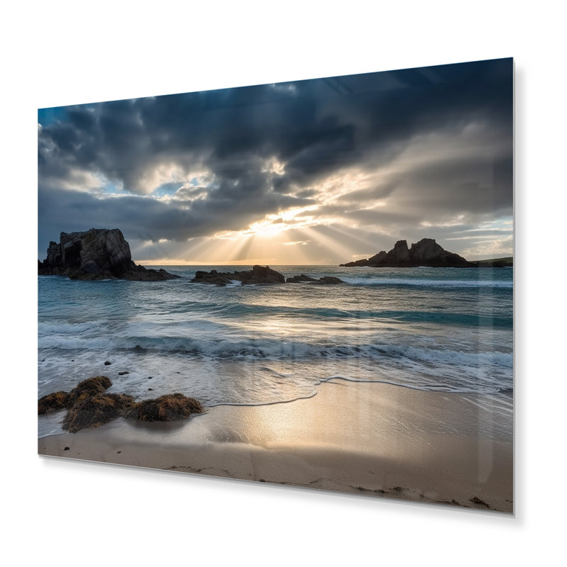 Magnifique baie de Porthcothan I sur une photographie en métal, H 12 po x l 20 po x P 1 po