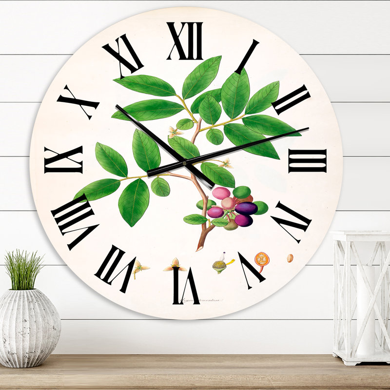 Horloge murale rétro London Plants, Surdimensionné