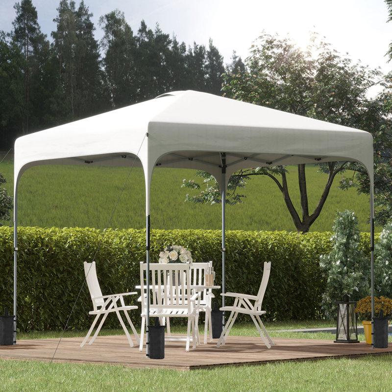 120'' W x 120'' D Steel Pop-Up Canopy, Black, 8' x 8'