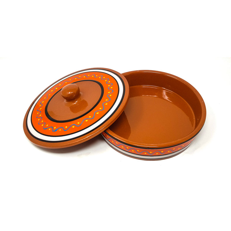 August Grove Kyran Pasta Dish, Orange