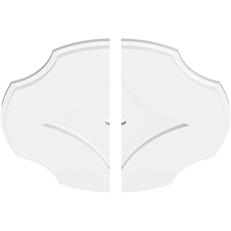 Médaillon de plafond contemporain en PVC Percival, H 1 po x l 24 po x P 24 po